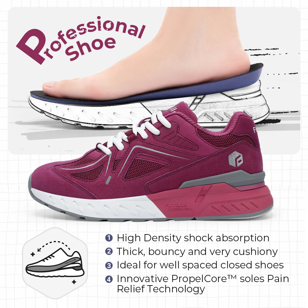 Zapatillas Anchas para Mujer FitVille — Alivio de Fascitis Plantar