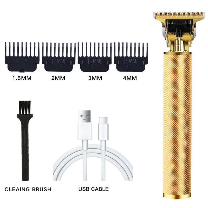 Cortadora de Pelo Recargable por USB, Profesional, Portátil, Diseño Vintage, Recortadora de Barba