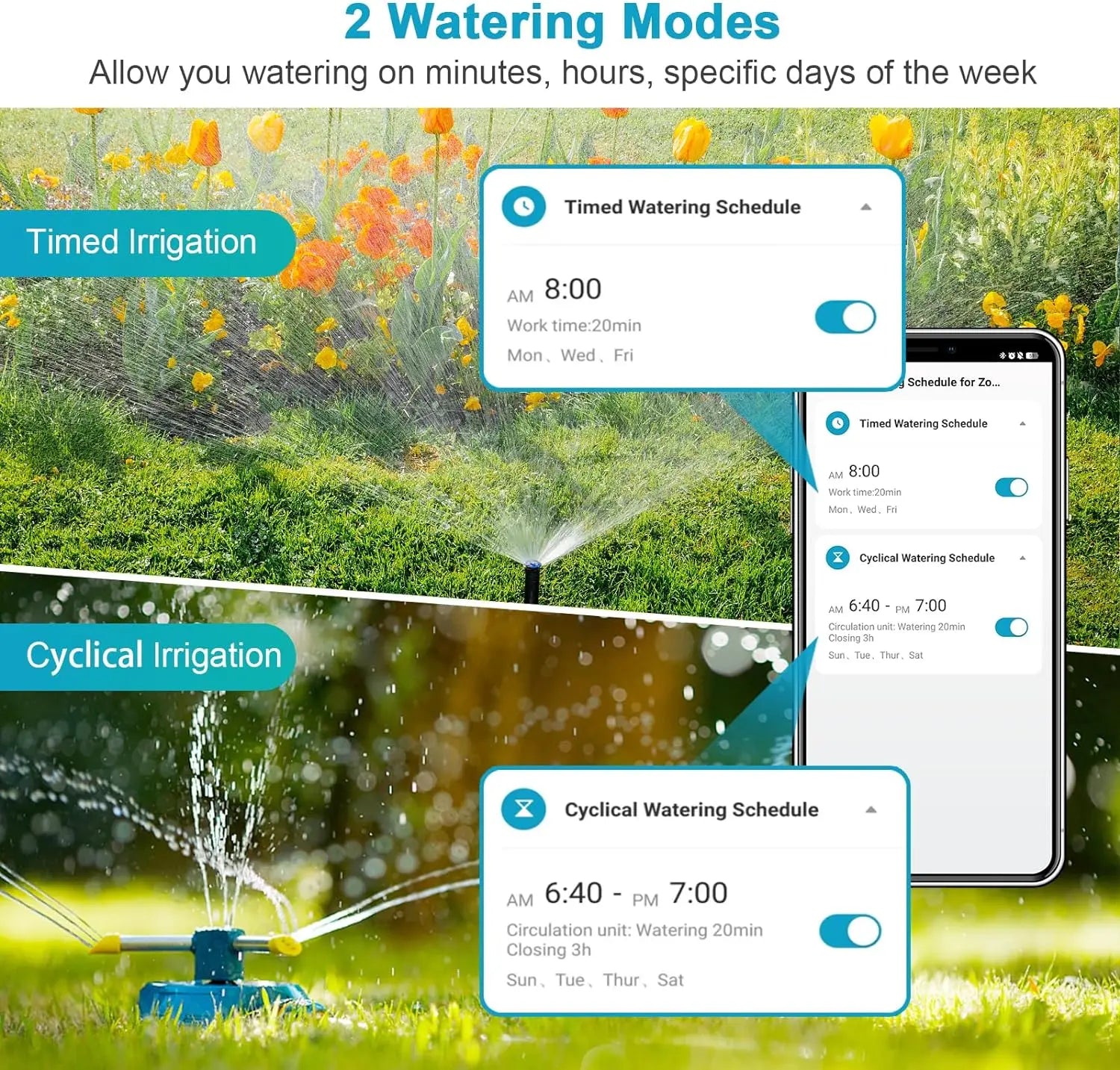 Insoma Wifi temporizador automático de aspersión temporizador remoto de agua de jardín sistema de riego inteligente unidad de Control de manguera compatible con Alexa