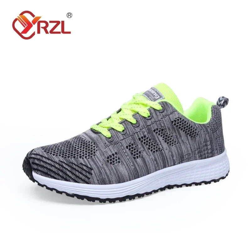 YRZL Zapatillas de deporte para hombre, zapatillas de deporte transpirables de malla cómodas y ligeras a la moda, zapatos deportivos para parejas, zapatos de tenis al aire libre para hombres