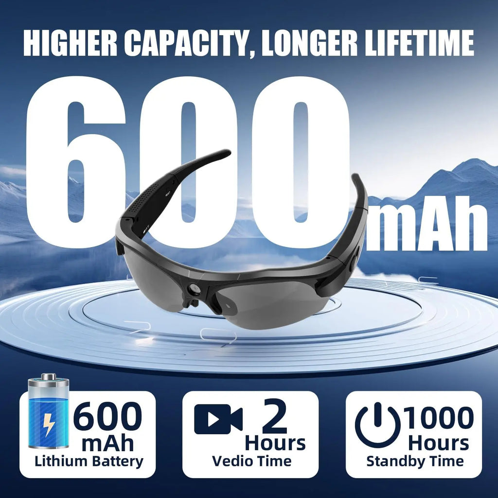 Gafas de sol con cámara WiFi HD 1080P para deportes y actividades al aire libre