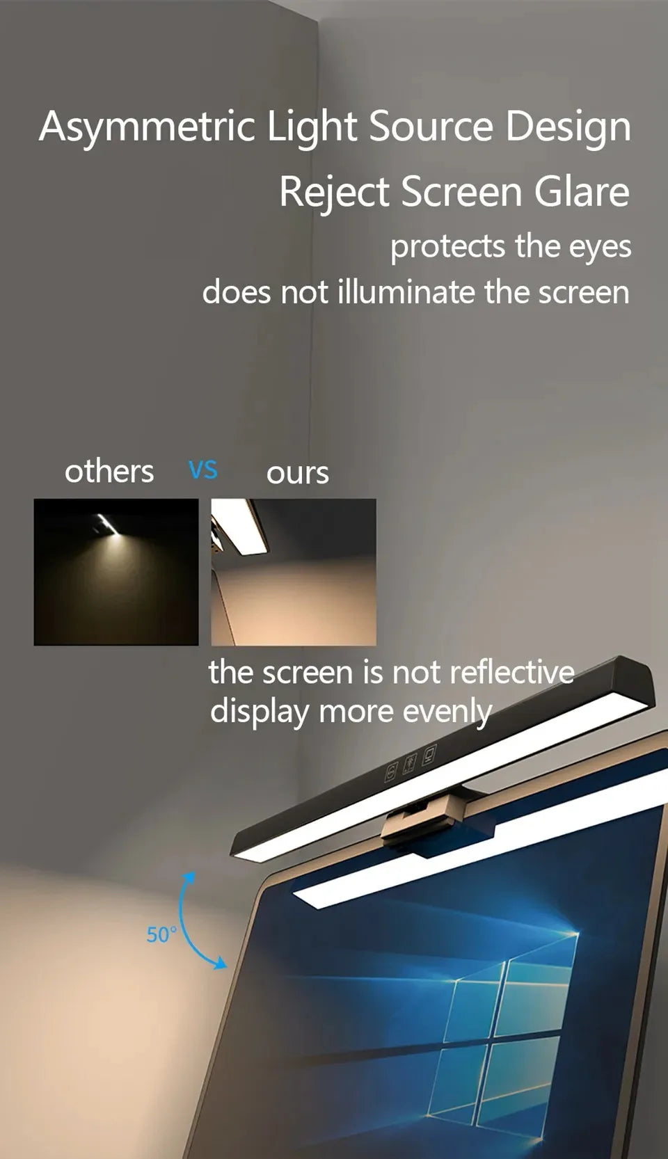 Barra de Luz LED para Monitor de PC con Atenuación USB