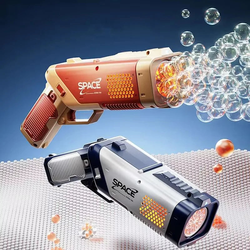 Pistola de Burbujas Eléctrica con Luces para Niños