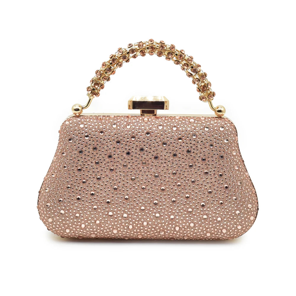 Sandalias con Strass de Tacón Alto para Mujer - Conjunto Zapatos y Bolso