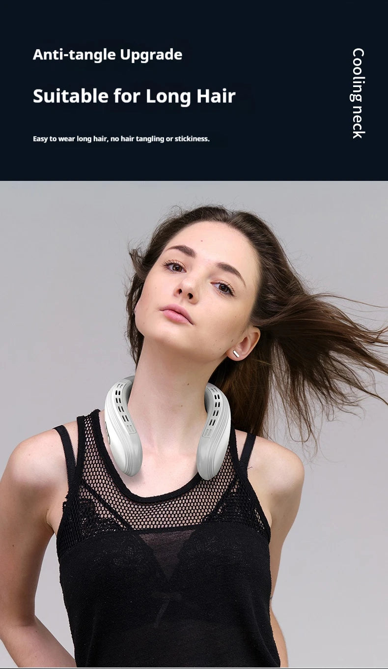 Ventilador de Cuello Portátil con Semiconductor Sin Aspas