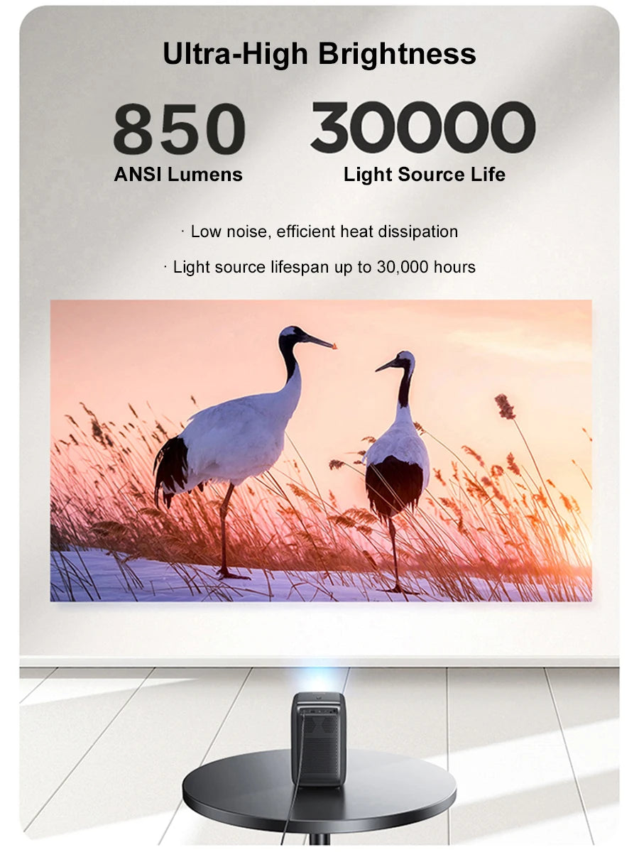 Proyector Inteligente Lenovo T100, 850ANSI, Calidad de Imagen Nativa 1080P, Enfoque Automático, Proyección Multimodo, Cine en Casa Inteligente