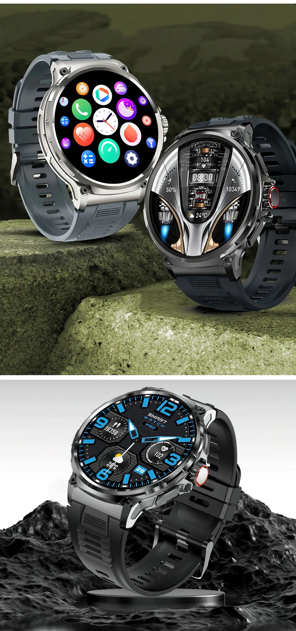 Reloj Inteligente Deportivo AMOLED 1.85 GPS