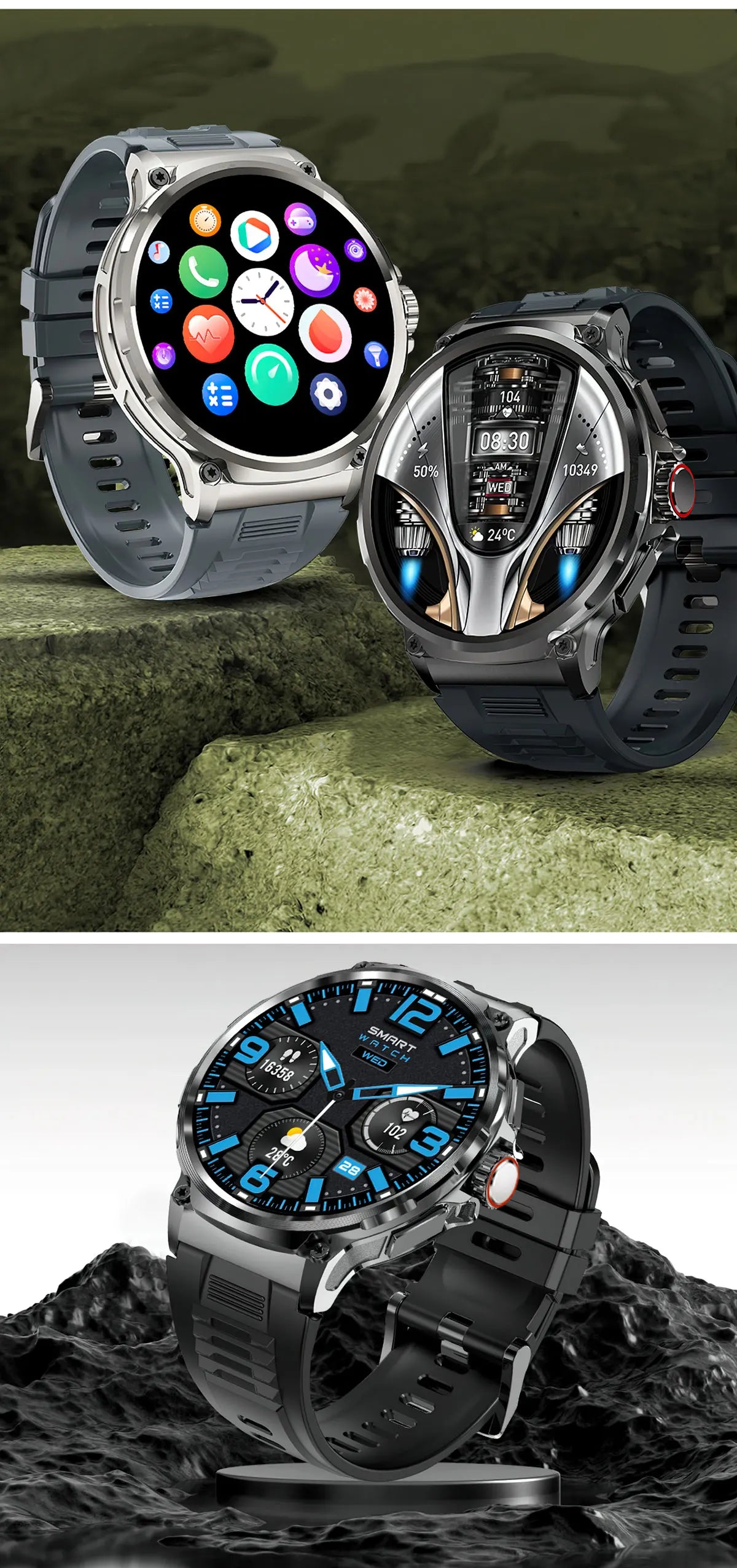 Reloj Inteligente Deportivo AMOLED 1.85 GPS