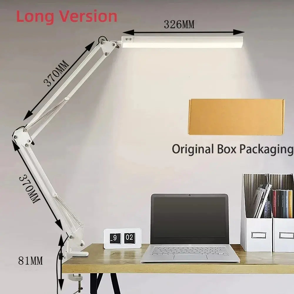Lámpara LED de Escritorio Plegable con Clip Metálico 3 Colores