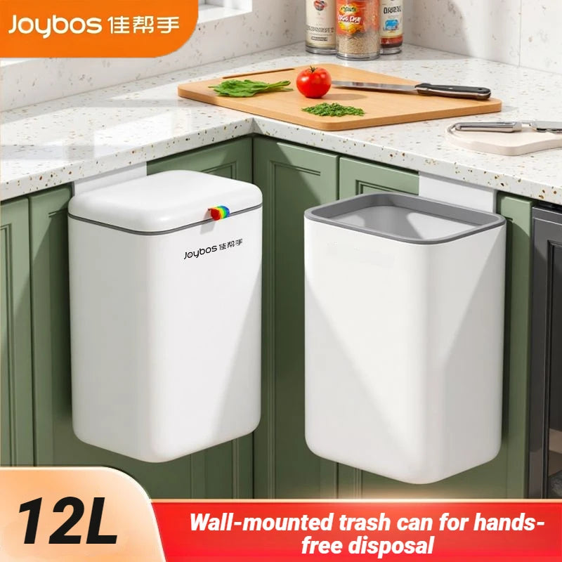 Cubo de basura Joybos para armario con tapa selladora de olores 12 litros