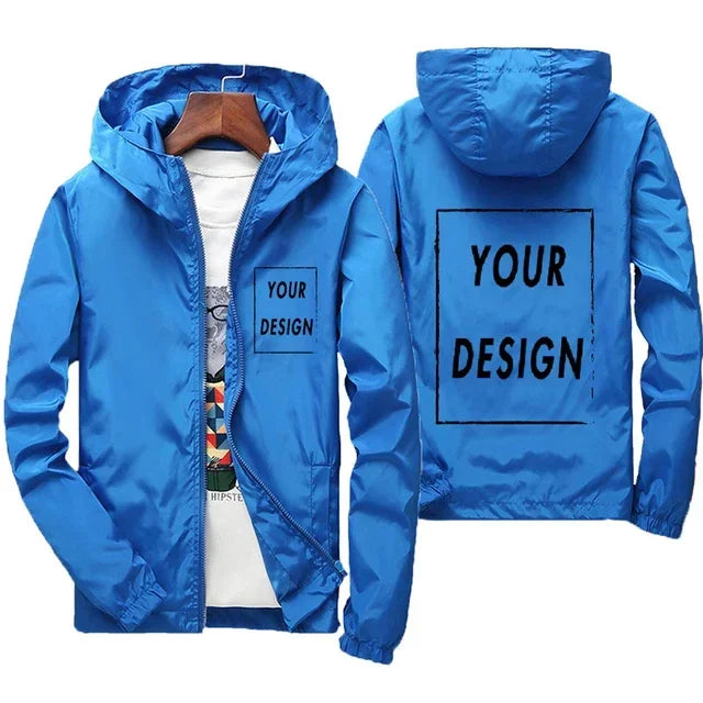 Chaqueta Cortavientos Impermeable para Hombre - Talle Grande hasta 7XL