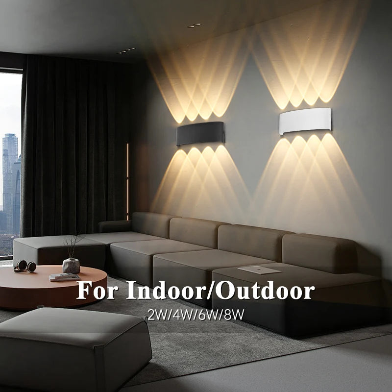 Led Wall Lamp Lámpara led de pared para exteriores, aplique pared, candelabros impermeables, luz led pared, AC85-265V para decoración interior del hogar, lampara pared dormitorio, sala de estar