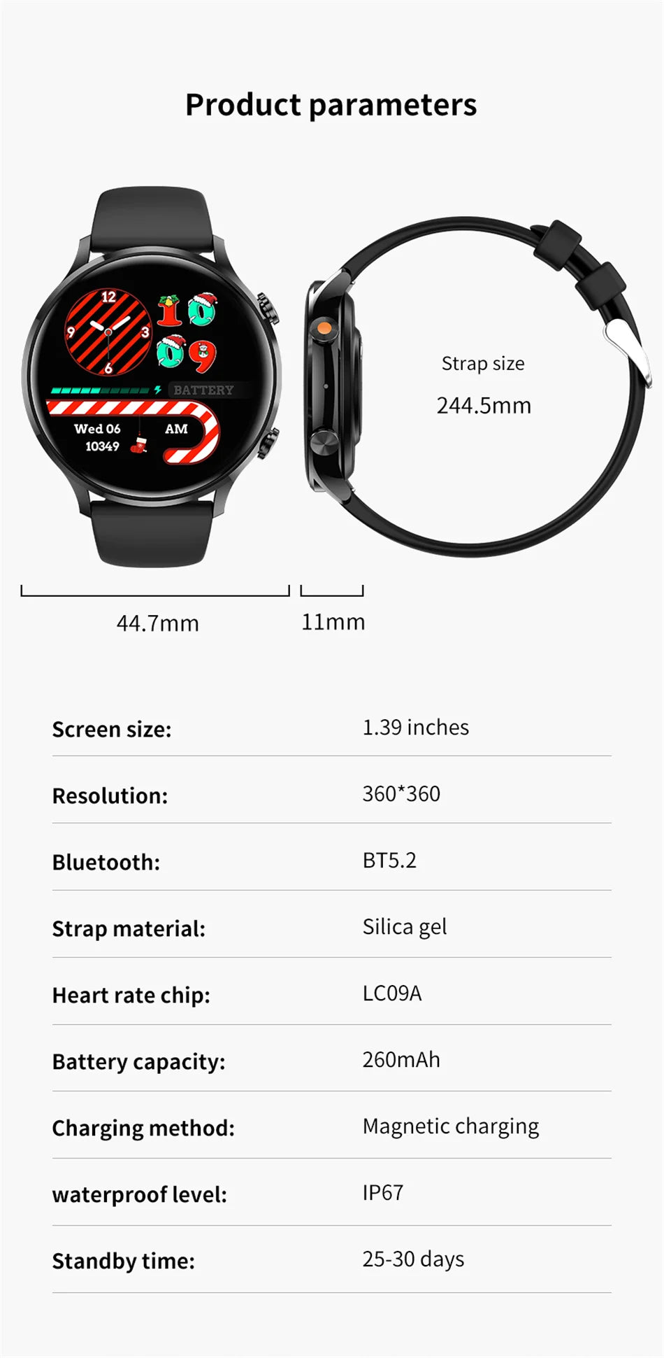 Reloj Inteligente 2026 para Mujer, Pantalla AMOLED HD, Siempre Encendida, Llamadas Bluetooth, Resistente al Agua IP68, GPS, Reloj Inteligente para Hombre, Compatible con Android e iOS