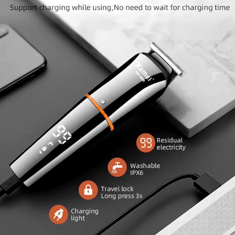 Kemei Kit de Aseo 5 en 1 para Hombre KM-5898