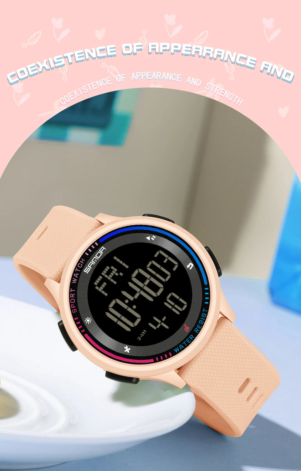 Reloj Digital SANDA 6158 para Niños y Adolescentes, Deportivo Impermeable