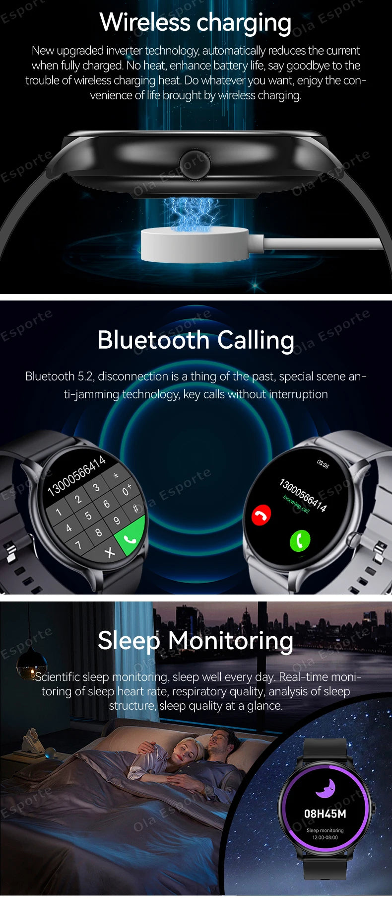 Reloj Inteligente HW12 Monitor Cardíaco y Sueño