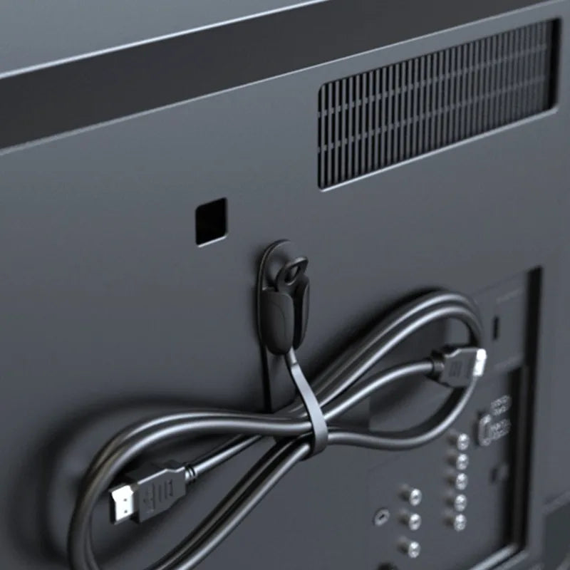 3 clips para cables elegantes: organizador sin esfuerzo para cables sin enredos, seguros y adhesivos - perfectos para uso en el hogar y la oficina