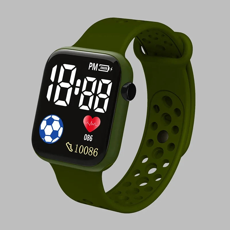 Relojes YIKAZE para niños, reloj Digital LED para niños, correa de silicona, reloj de pulsera electrónico de dibujos animados, reloj deportivo para niños y niñas, regalos