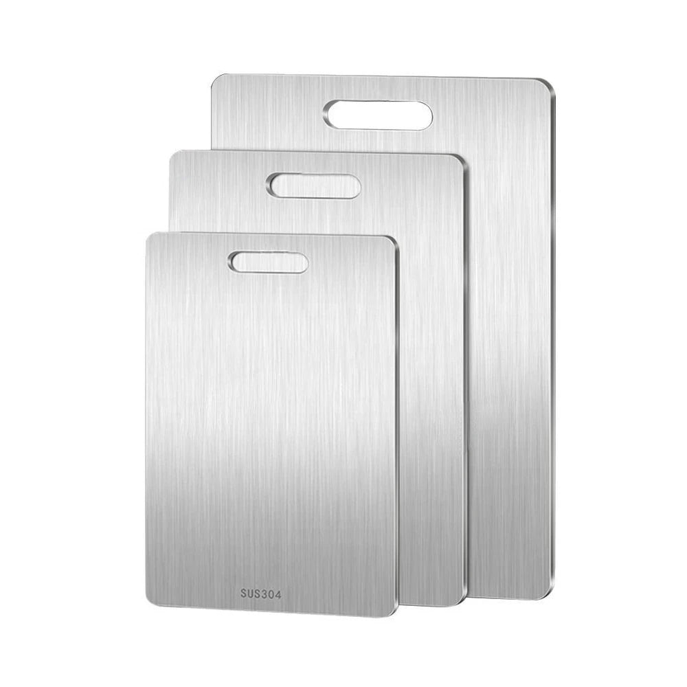Panel de acero inoxidable 316 y tabla de cortar, cocina, hogar, tabla de cortar de doble cara gruesa, bloque para amasar masa