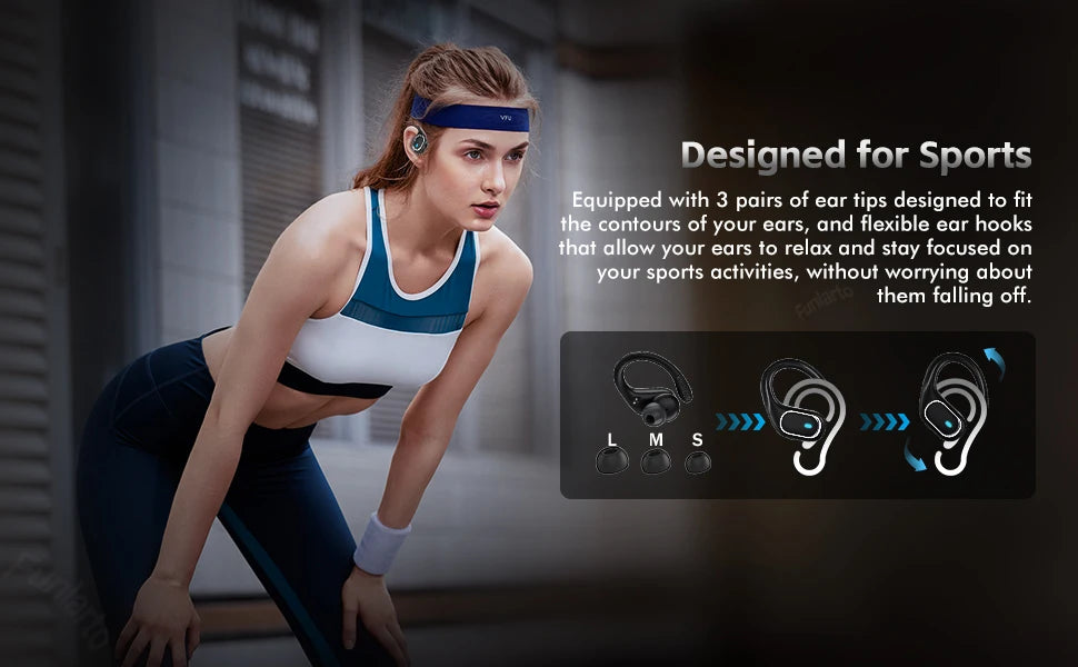 Auriculares TWS IPX7 Deportivos Bluetooth 80h