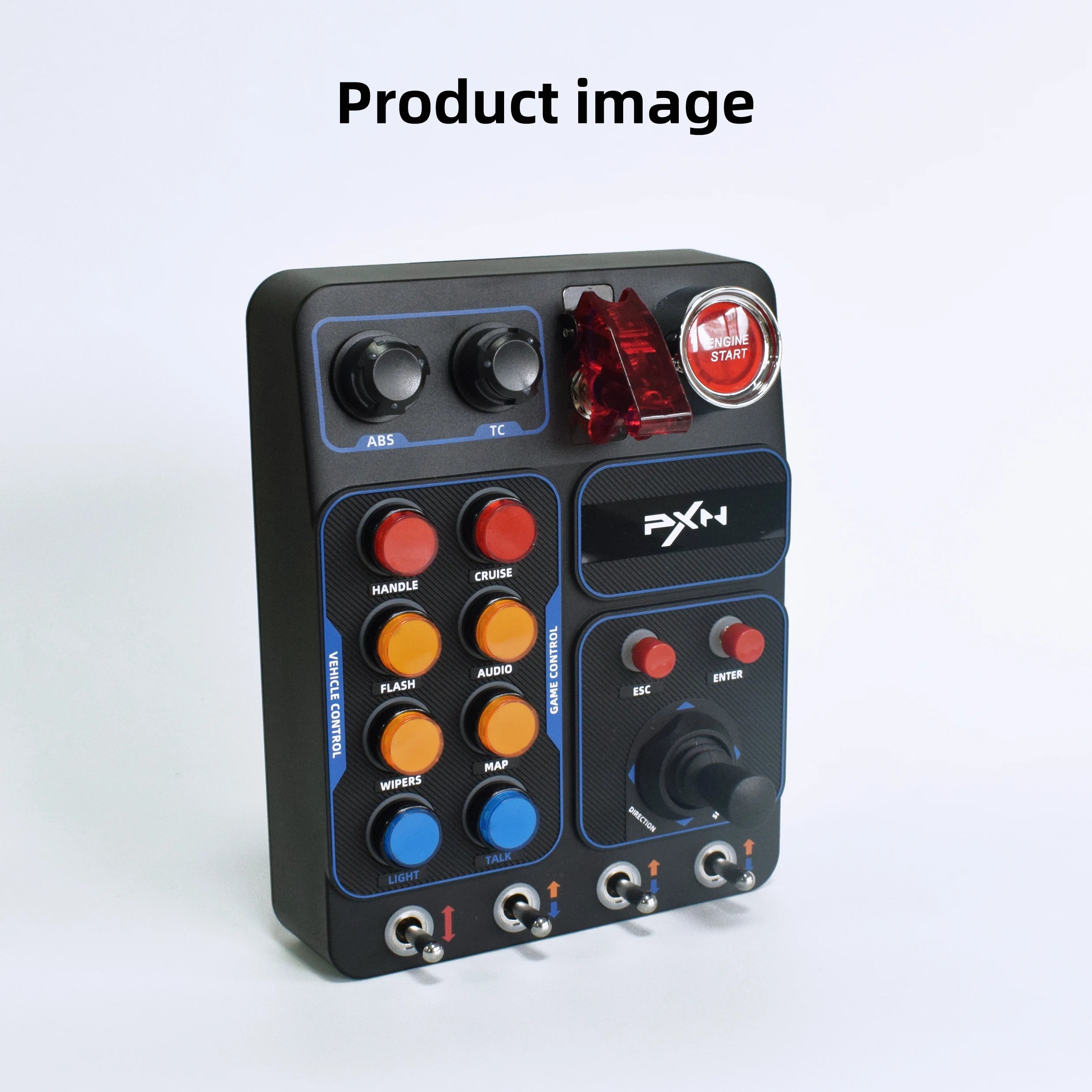 La caja de control central PXN-CB1 admite computadoras PC, con luces RGB personalizadas y 30 botones programables