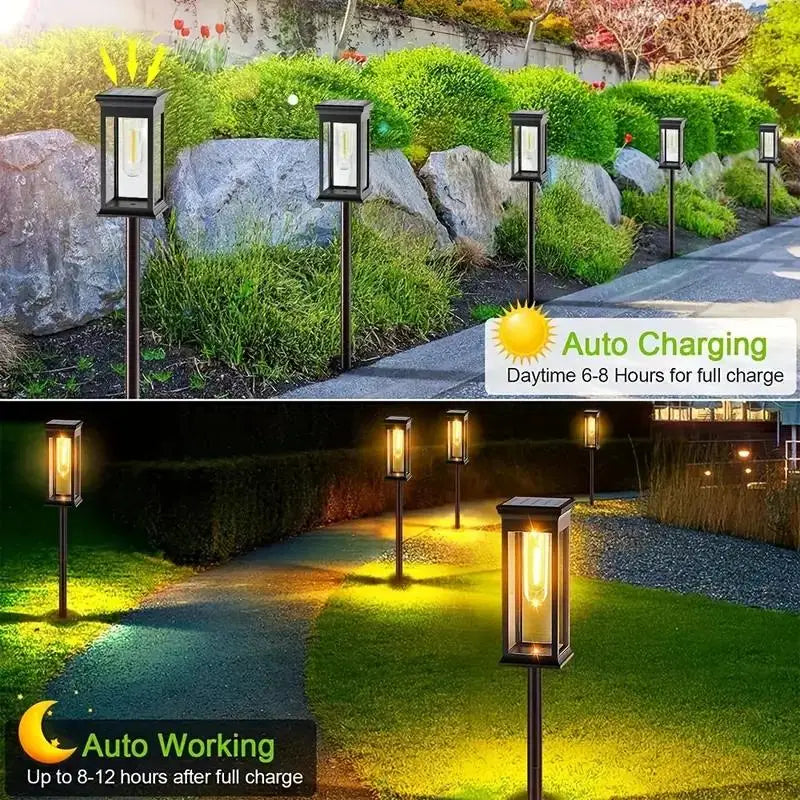 Luces Solares de Camino para Jardín Impermeables IP65, Pack de 1 a 6