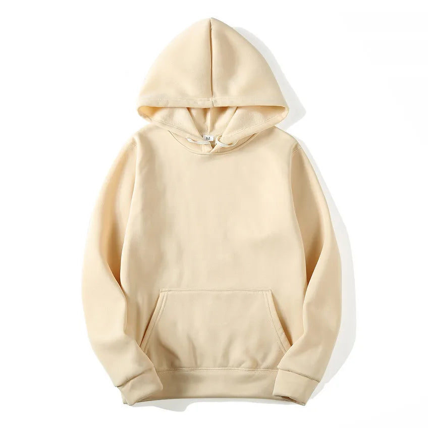 Sudadera con Capucha Casual para Hombre y Mujer, Color Sólido