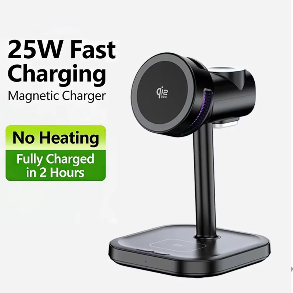 Cargador Inalámbrico Magnético Qi2 25W con LED