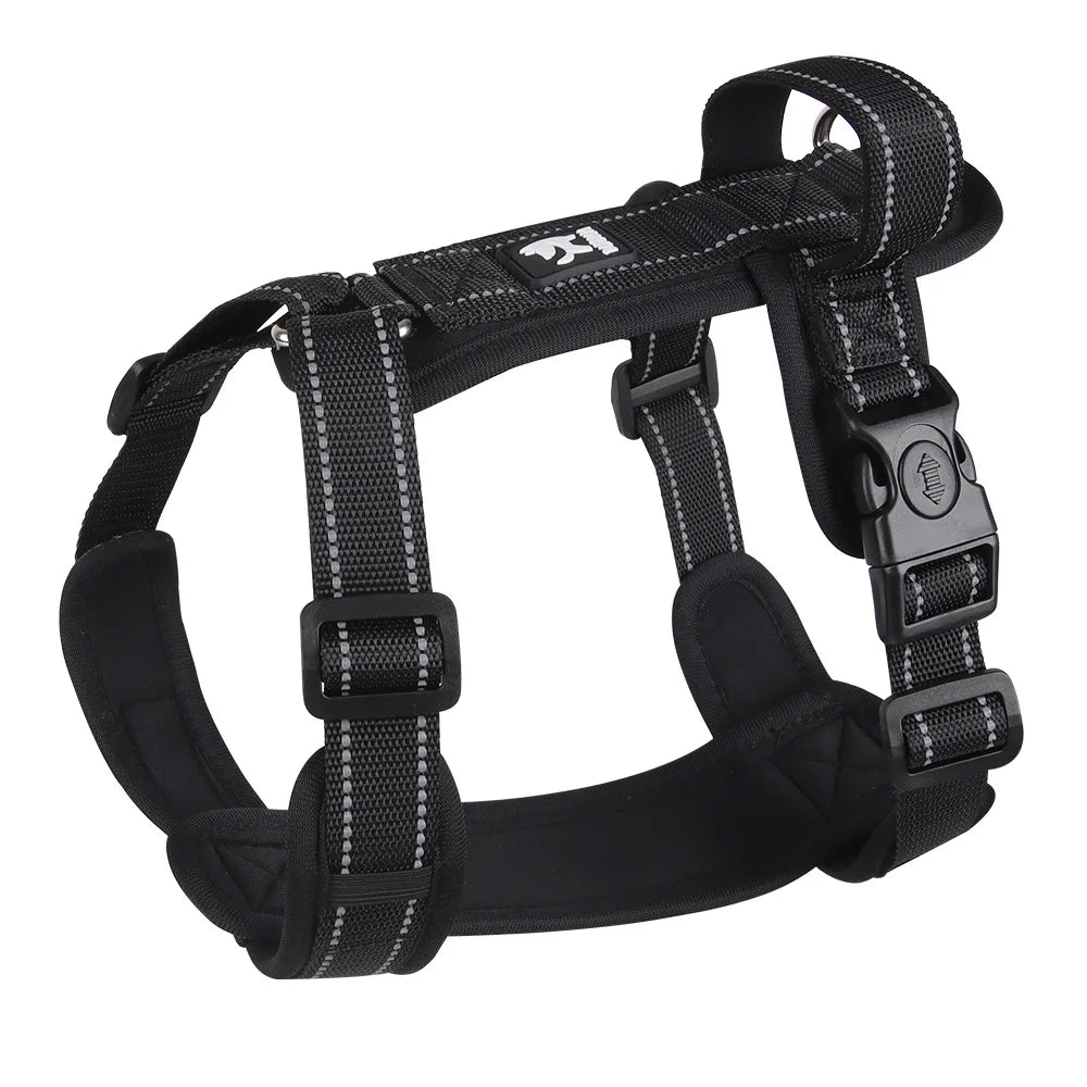 Arnés Reflectante para Perros con Mango y Correas Ajustables