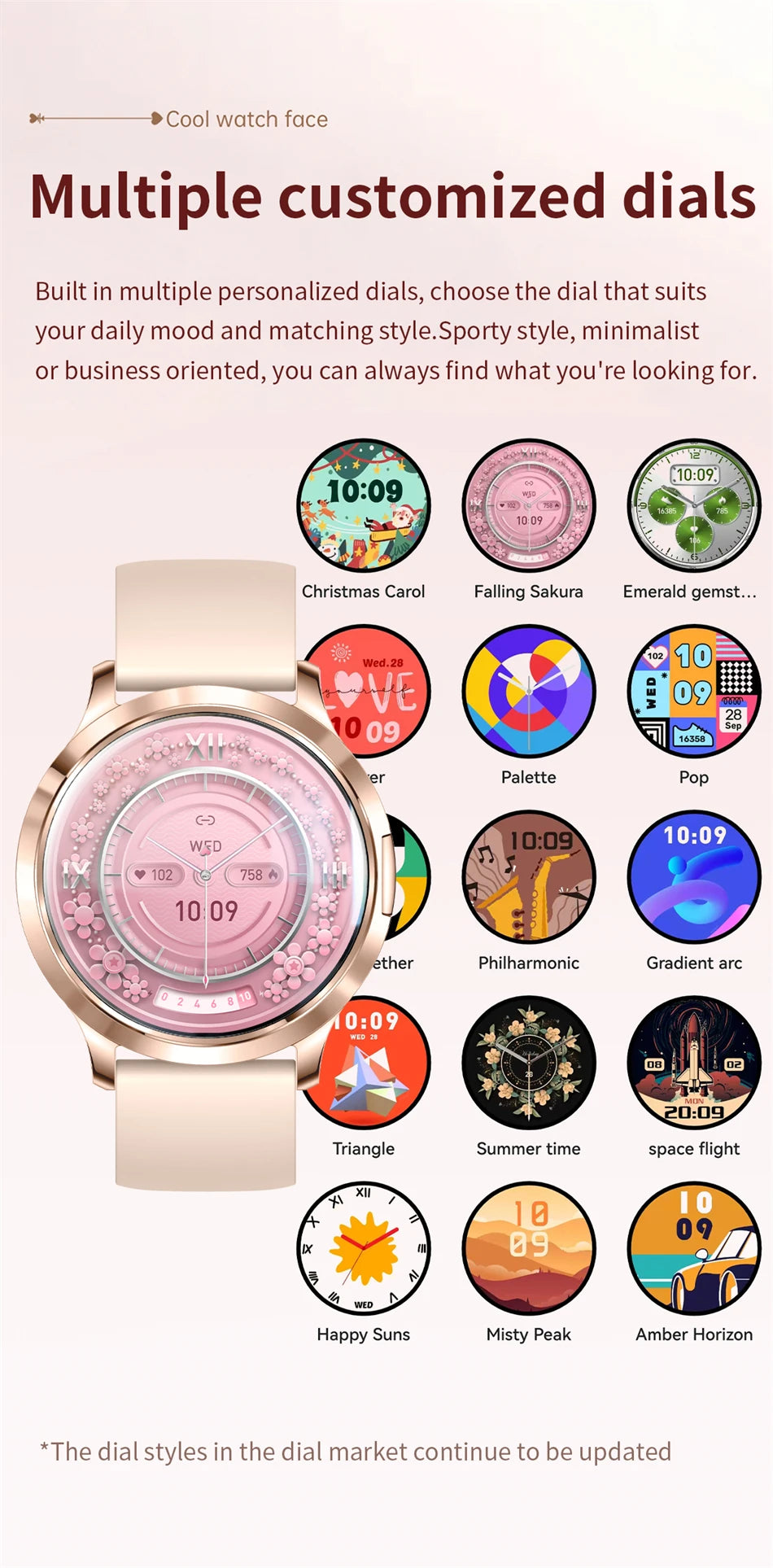 Reloj Inteligente LIGE AMOLED Curva 3D para Mujer
