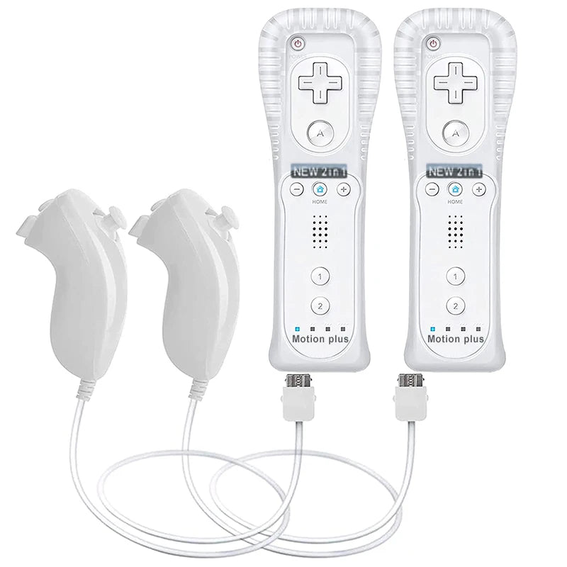 Control Inalámbrico con Nunchuck para Nintendo Wii Motion Plus