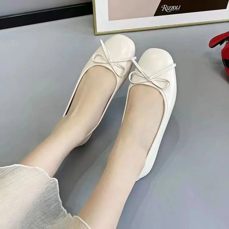 2025 Primavera Verano nueva llegada noche Breeze Flats suave diseño de nudo de lazo viajero versátil zapatos individuales