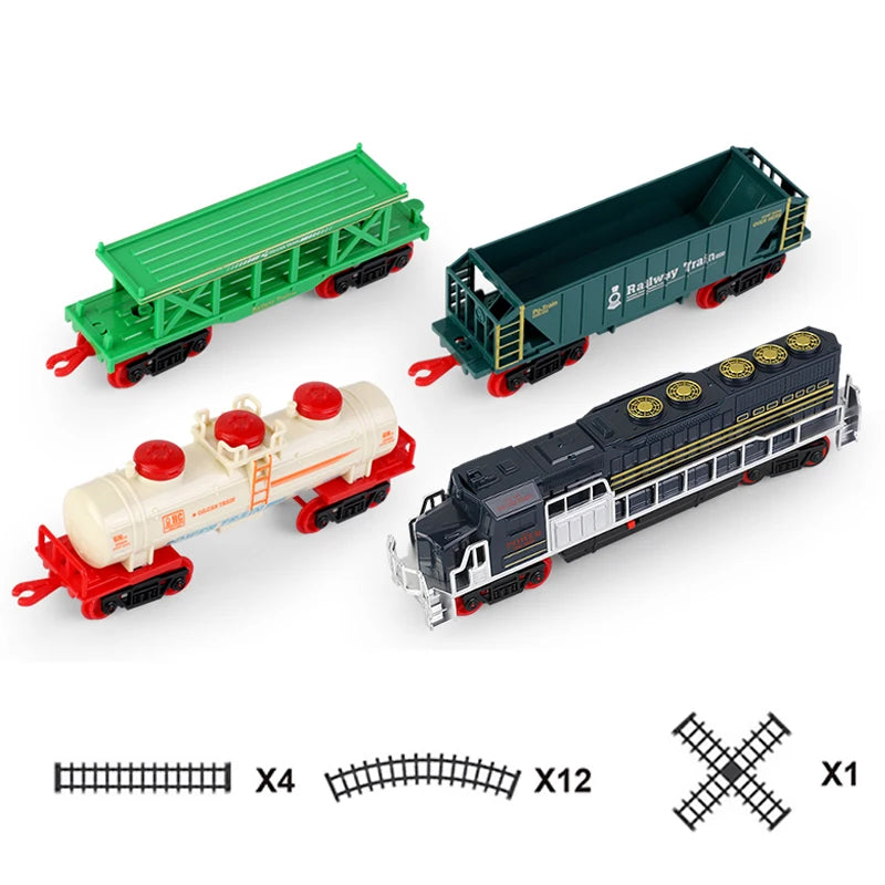 Tren Eléctrico de Juguete Vintage con Luces LED y Sonido para Niños