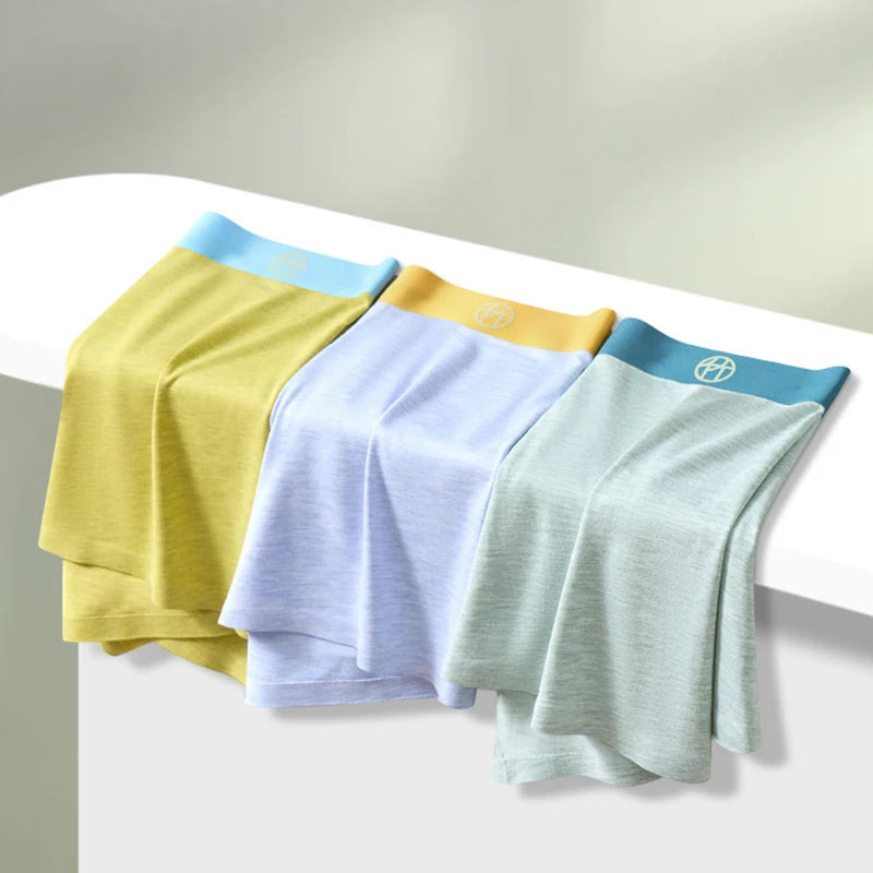 Ropa interior de fibra de bambú para hombre, Boxers cómodos y transpirables, calzoncillos de fibras regeneraradas L XL XXL 3XL 4XL, 3 uds.