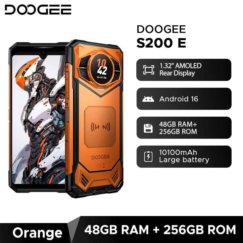 DOOGEE S200E 5G | Celular Resistente 256GB + 48GB RAM + Batería 10100mAh