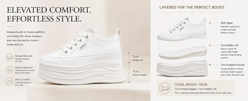 Zapatos de Plataforma Oculta para Mujer con Tacón de 9 cm