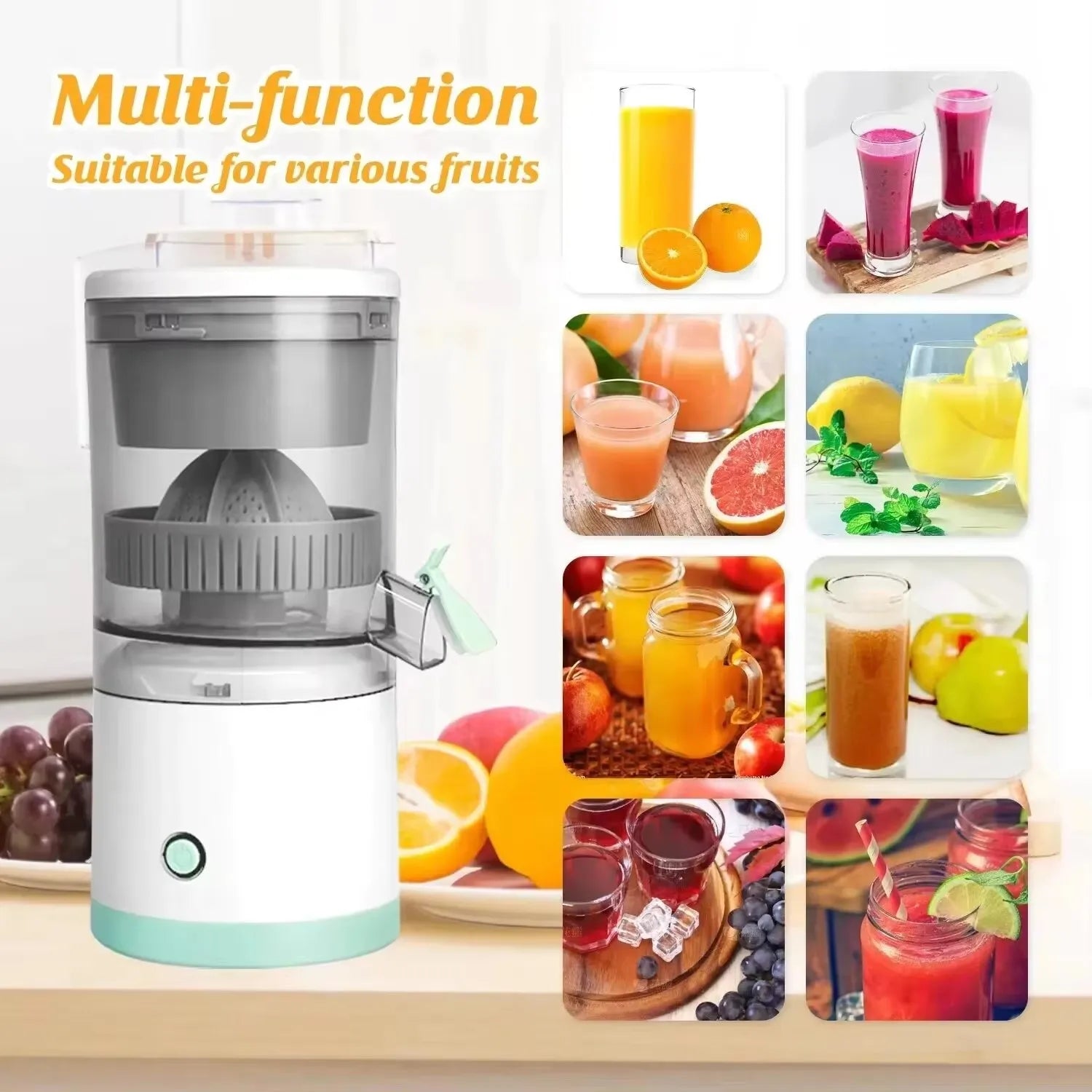 Exprimidor USB Portátil Automático para Jugos de Frutas