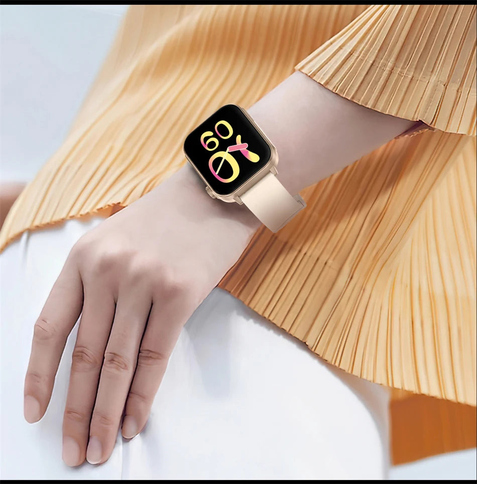 Smartwatch LIGE con llamadas Bluetooth, monitor de salud y carga rápida tipo C