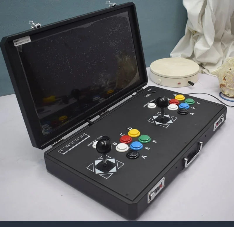 Máquina de Juegos Portátil de 20 Pulgadas, Plegable, con Doble Joystick, Sistema Dual, Máquina Integrada de Arcade para el Hogar, Pandora Moonlight Box