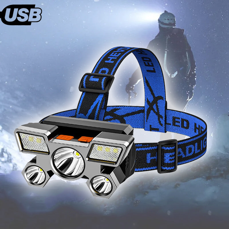 Linterna Frontal LED Recargable para Pesca