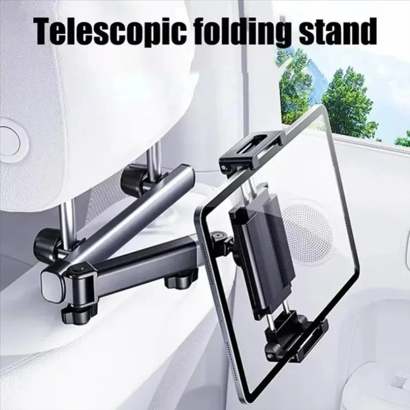 Soporte Giratorio de 360 Grados X49A para Reposacabezas de Coche, para Teléfonos/Tabletas de 6-12.9 Pulgadas, Soporte Telescópico Giratorio para Coche