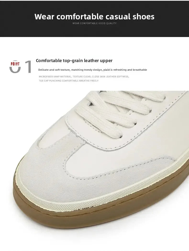 Zapatillas casuales de cuero para hombre, livianas y cómodas para uso diario