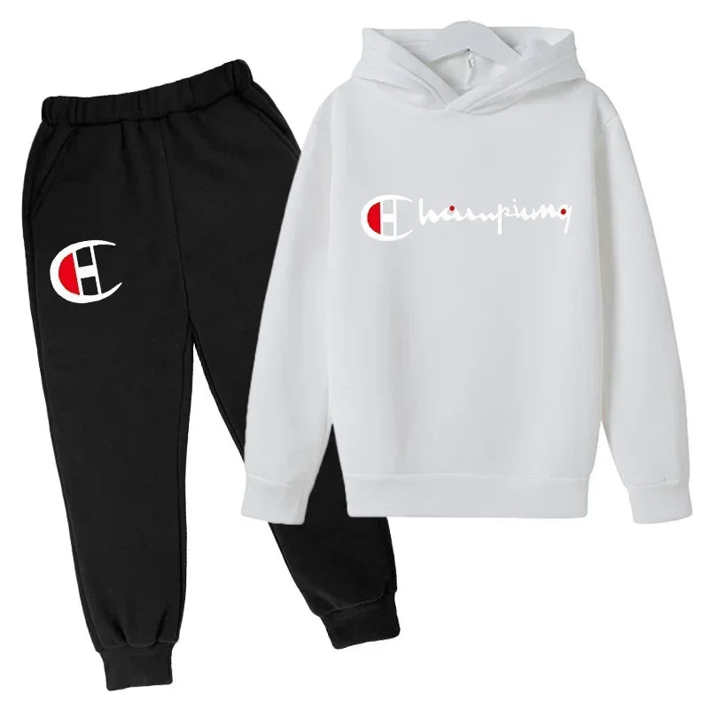 Conjunto buzo con capucha y pantalón deportivo para niños