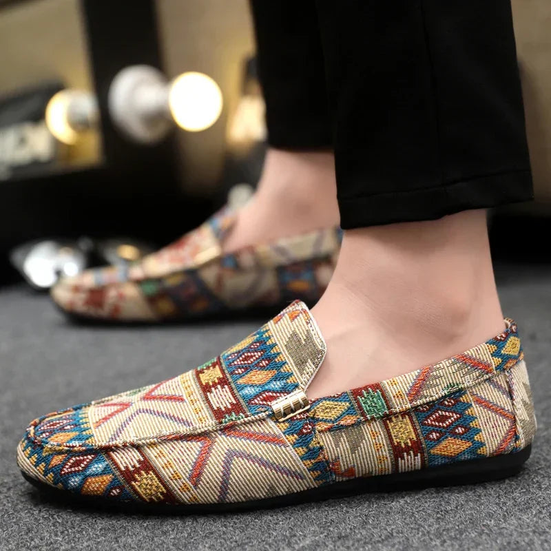 Zapatos informales de verano para hombre, mocasines transpirables para hombre, zapatos perezosos, zapatillas cómodas para caminar, zapatos planos antideslizantes para conducir