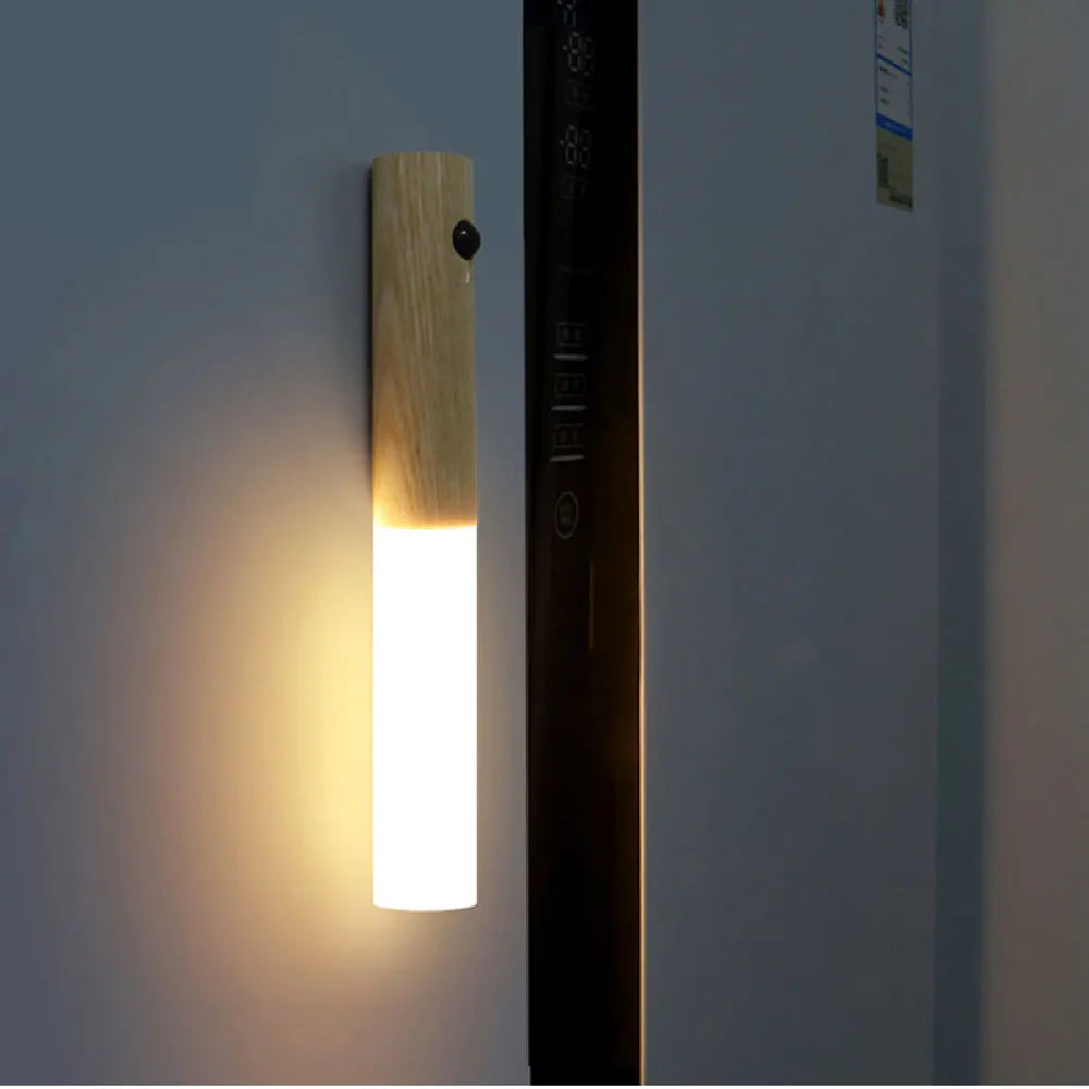Luz LED nocturna USB, lámpara de pared magnética, armario de cocina, luz para el hogar, escalera, dormitorio, mesa, lámpara de movimiento, iluminación de noche