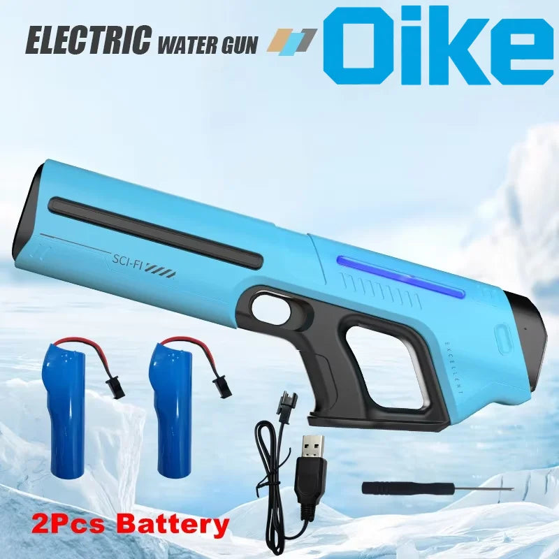 Pistola de Agua Eléctrica para Adultos, Potente Pistola de Agua Automática con Succión, Regalo de Verano, Juego para Playa, Piscina, Jardín, Diversión al Aire Libre