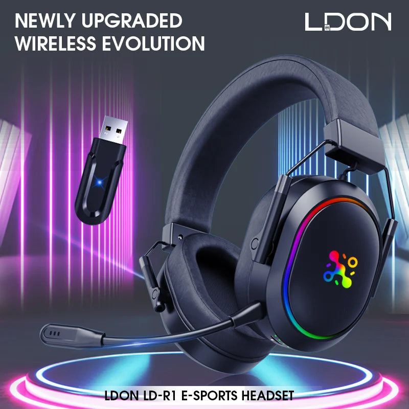 LDON Auriculares Gaming PS5 PS4 Bluetooth 2.4GHz
