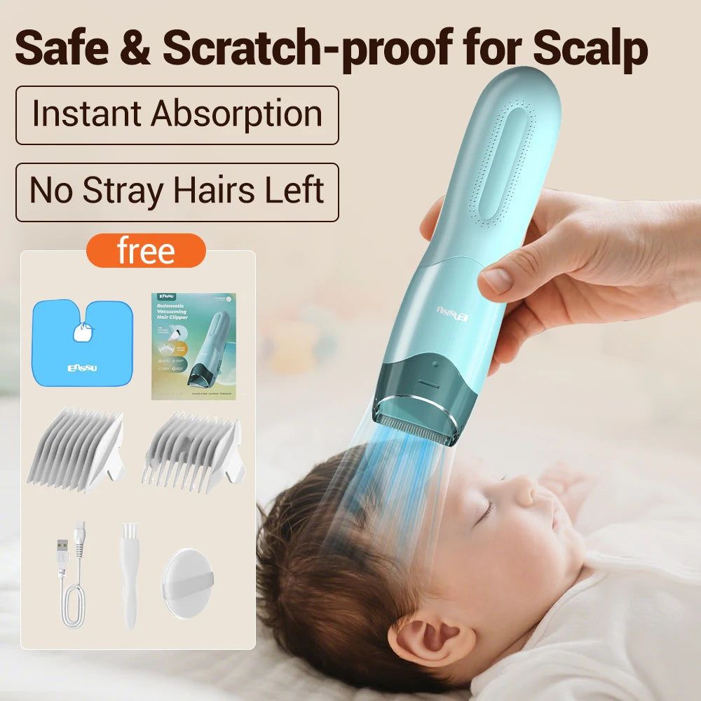 Cortapelos al vacío para niños y niños pequeños, recortador de pelo profesional, Kit de corte de pelo eléctrico, Máquina para cortar cabello recargable