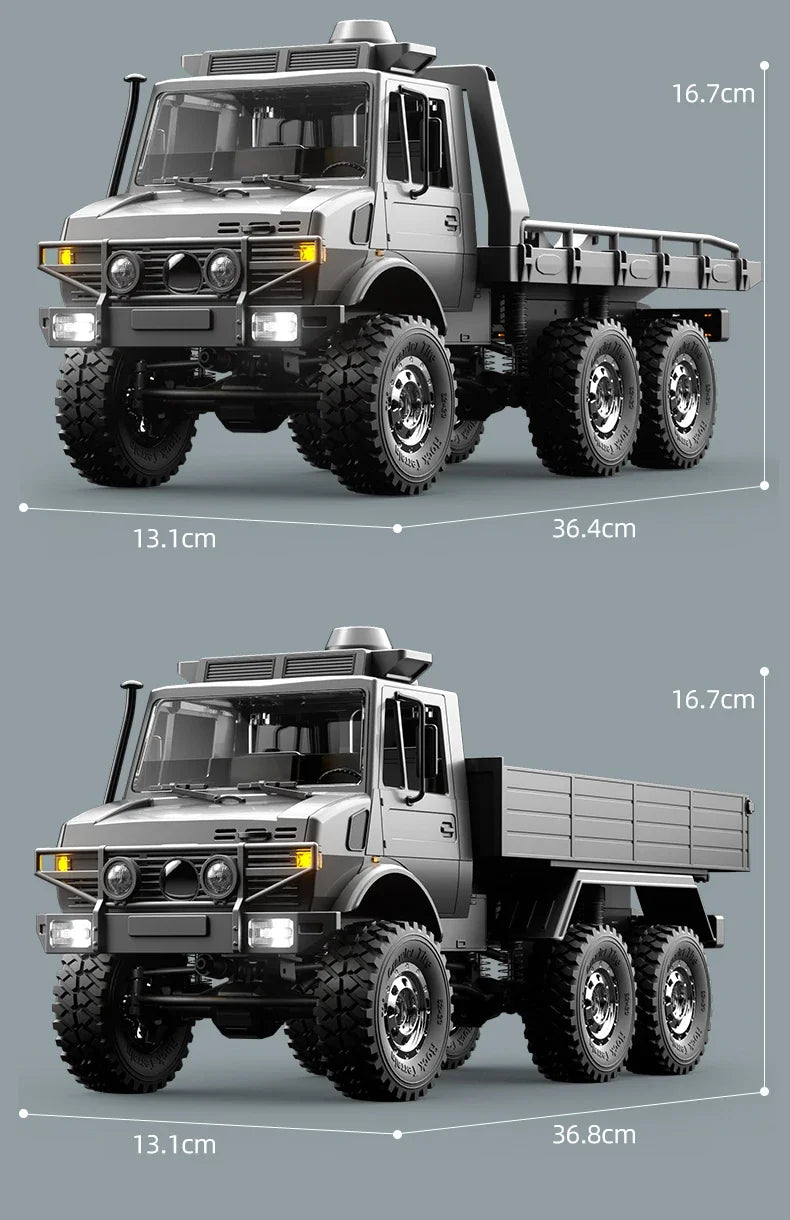 C8823 6WD RC coche 1/18 todoterreno vehículo de Control remoto 2,4G alta velocidad escalada transporte rescate oruga modelo juguetes para niños