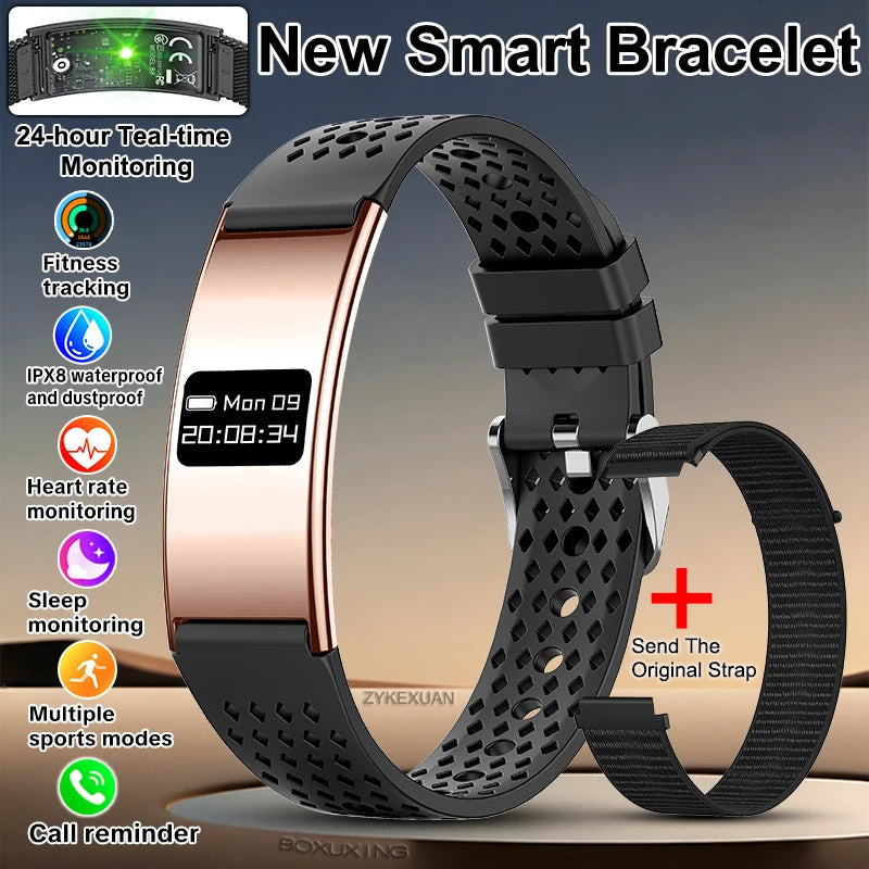 Pulsera Inteligente Deportiva Resistente al Agua IPX8 con Monitor de Salud